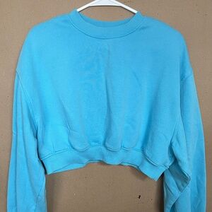 Divided by H&M Cropped Sweatshirt – Bright Blue | Size M